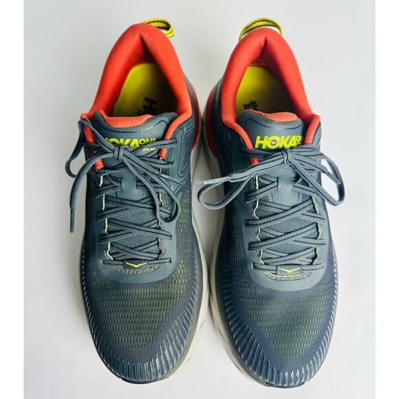 Hoka One One M Bondi 7 Men's Size 10.5 Running Shoes Gray Turbulence Chill - Picture 2 of 11